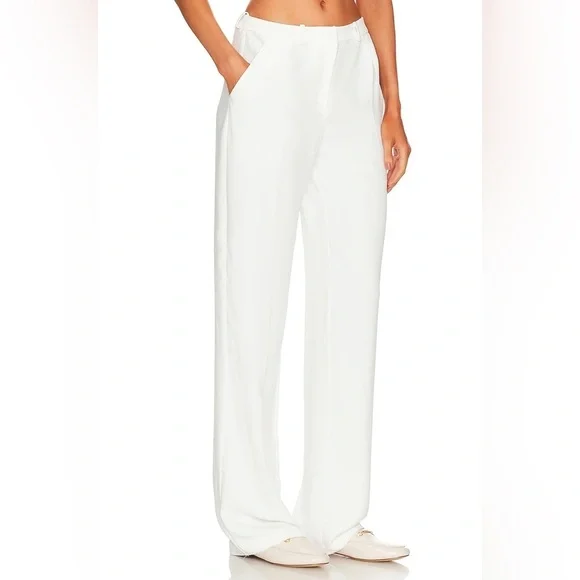 Amanda Uprichard Wallce Pants in Ivory - Picture 3 of 10